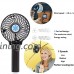 Mini Handheld Fan Hanging Buckle Fan  Foldable Personal Portable Desk Desktop Table Cooling Fan with USB Rechargeable Battery Operated Electric Fan for Office Room Outdoor Household Traveling（Black） - B07BVWSYVT